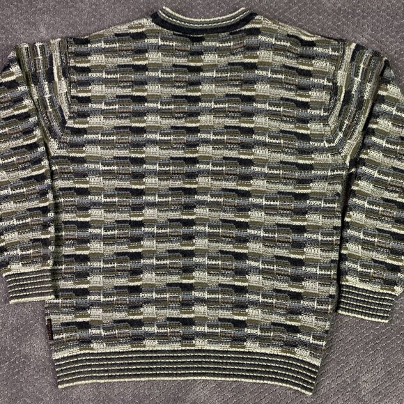 Vintage Jantzen Sweater Men's Large Textured 3D Cosby Grandpa Acrylic - Picture 4 of 9